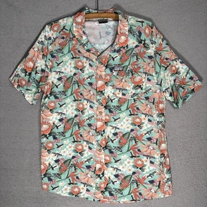 Springfield Armory Hawaiian Shirt Mens Size M Teal Gun American Flag AOP Bullpup - Picture 1 of 16