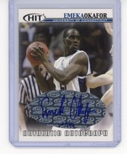 EMEKA OKAFOR 2004 HIT AUTOGRAPHED AUTO CARD - UCONN CHAMPS SER. #/50