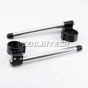 50MM Motorcycle Universal Adjustable Lift Clip Ons On Handle Bar Handlebar HSB - Picture 1 of 5