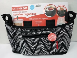 Skip Hop Stroller Organizer with Cup Holders Grab & Go Zig Zag Zebra - Picture 1 of 3