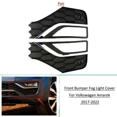Front Fog Light Cover Grille Bezel For Volkswagen Amarok 2017-2022 Pair - Image 1 of 4