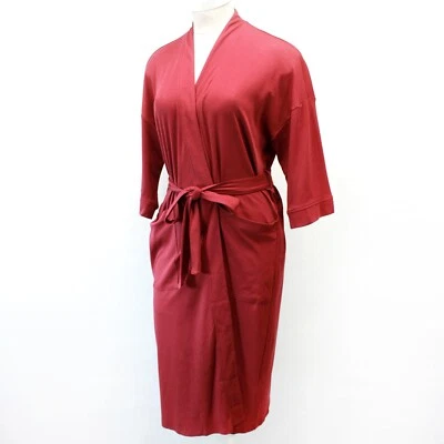 Eileen Fisher Plus Cranberry Organic Cotton Interlock Sleep Robe 1X/2X - Image 1 of 4