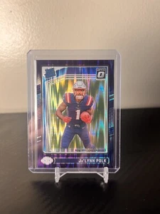 2024 Donruss Optic Ja’Lynn Polk Purple Shock Prizm Rated Rookie #240 Patriots - Picture 1 of 2