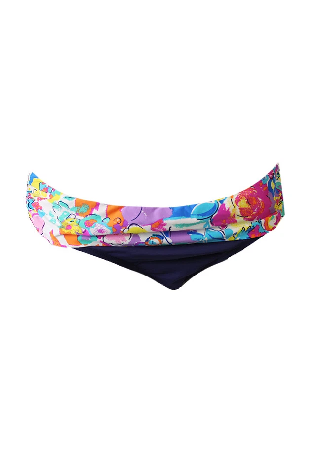Anne Cole 5320 Floral Foldover Hipster Bikini Womens Swim Bottom M
