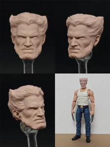 1/12 Unpainted Henry Wolverine Head Carved Fit 6'' ML/Mafex Action Figure - Picture 1 of 3