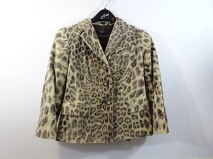TALBOTS Kate Fit Petite Career Leopard Blazer Coat Jacket Size 6P NEW $189 - Picture 1 of 8