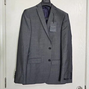 Ted Baker London Suit 36R Jacket Gray Wool Pants 30R Slim Fit NWT - Picture 1 of 14