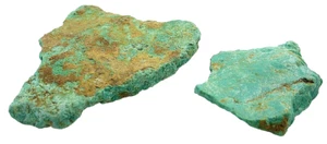 100.9 Gram 2 Natural Stabilized NO DYE Blue Turquoise Slab Cabochon Rough TL17 - Picture 1 of 6
