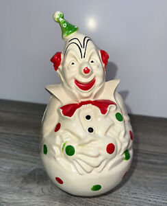 Vintage 50’s Reliable Roly Poly Clown Toy Plastic Weeble Like Noise When Wobbled