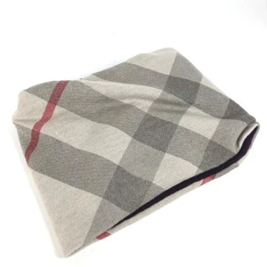 BURBERRY check Snood  Scarf wool purple/Gray Based - Picture 1 of 8