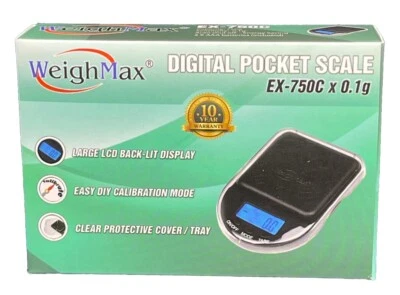 Báscula de bolsillo digital LCD WeighMax EX-750C | Apagado automático | 750GX 01g Foto 1 de 2