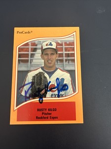 1990 ProCards Rusty Kilgo #110 Rockford Expos signed autograph baseball card