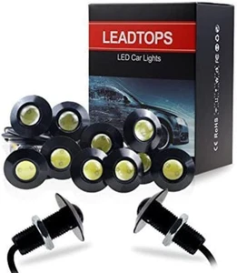 Luces LED ojo de águila LEADTOPS, paquete de 10 hágalo usted mismo 12 V ultra delgada 23 mm bombilla ojo de águila para - Imagen 1 de 12