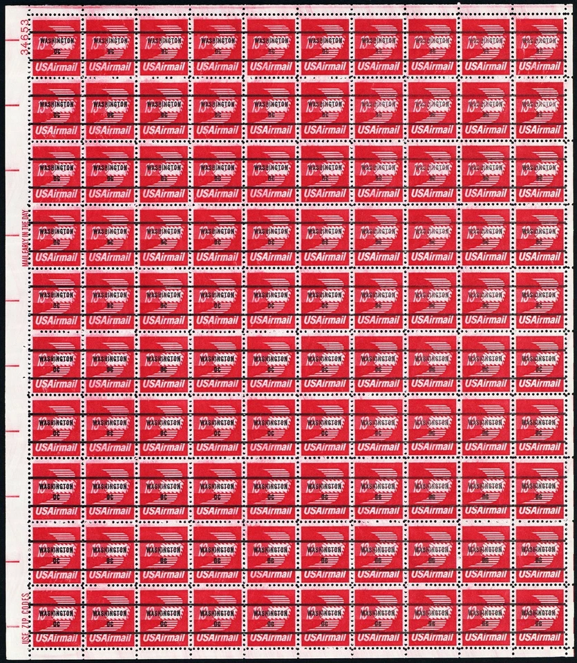 C79b, MNH Washington, DC Bureau Precancel Complete Sheet of 100 - Stuart Katz - Image 1 of 1