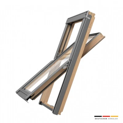 Velux Gruppe RoofLite+ Dachfenster Holz SLIM und Eindeckrahmen Komplettpaket