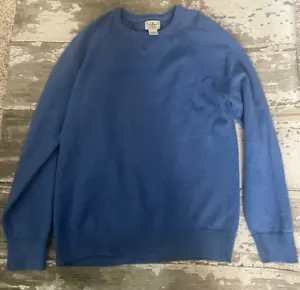 L.L. BEAN M's Wicked weicher Pullover aus Baumwoll-Kaschmir-Mischung mit Rundhalsausschnitt blau Medium - Bild 1 von 4