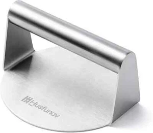 Stainless Steel Smash Burger Press, 5.5 Inch Round Non-Stick - Picture 1 of 6