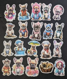 French Bulldog Stickers, Frenchie Stickers, Laptop, 20pk - Picture 1 of 1