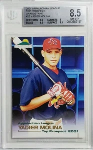 2001 Grandstand Top Prospect Yadier Molina Minor Rookie W/ Set RC BGS 8.5 NM-MT+ - Picture 1 of 3