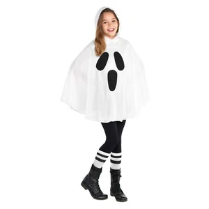 Kids White Ghost Poncho- 1 pc. Standard Size - Picture 1 of 1