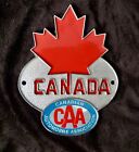 VTG CAA Canadian Automobile Association MAPLE LEAF Car Badge AUTO CLUB Emblem