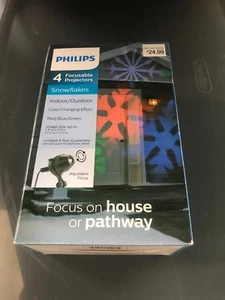 Philips Bewegungsprojektor Indoor/Outdoor "Schneeflocken" rot/blau/grün - Bild 1 von 3