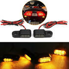 2x Universal Mini Motorcycle LED Turn Signals Blinker Light Indicator Amber Lamp