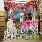 Labrador Dog One-side Animal Printing Durable Bedspread Polyester Quilt