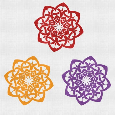 EASY * 2 DMC Colors* Celtic Mandala Knot #12 Counted Cross Stitch Pattern - Image 1 of 4