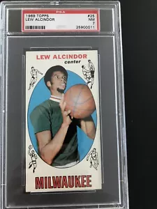 1969 Lew Alcindor rookie #25 psa 7