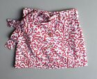 PAPO D'ANJO Girls 5 Yrs (~4?) Red/White Coral Print Skirt w/Removable Tie Sash