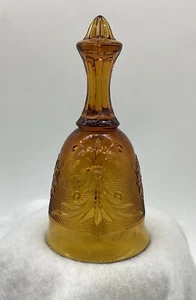 Indiana Glass Amber Tiara 6” Daisy Pattern Dinner Bell - Picture 1 of 8