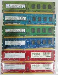 Samsung SK NANYA HS 5 pcs 2GB - 1 pc 1GB and 6 pcs lot - desk tops - lot #10 - Picture 1 of 1