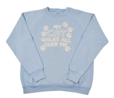 Sudadera Vintage Cat Años 80 Talla Mediana Foto 1 de 4