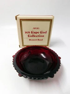 Cuenco de postre Avon Cape Cod rojo rubí 5" ~ NUEVO en caja original - Imagen 1 de 5