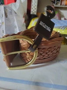 MICHAEL KORS Small LADIES BRAIDED BROWN BELT - Picture 1 of 2