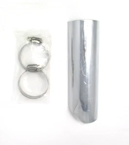 Chrome 8" Lower Y-Joint Heat Shield 65565-70A Harley Shovelhead 70-84 V-Twin - Picture 1 of 3