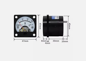 1PCS New SO-45 Voltmeter Pointer Voltage Panel Meter Directly Connect DC 0-5V AM - Picture 1 of 4
