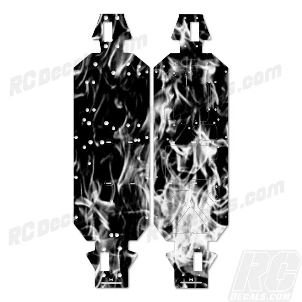LOSI 5IVE T 4WD 2.0 TRUCK CHASSIS PROTECTOR WRAP GRAPHIC GREY FLAMES LOS251072 - Image 1 of 1