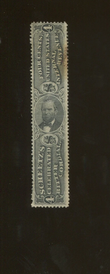 1871 United States Internal Revenue Private Die Medicine Stamp #RS210b w/ Fault - Image 1 of 2