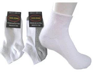 3Pairs Boys Girls Kids Ankle Sports Socks School size 5-8 Premium Cotton Comfy - Picture 1 of 8