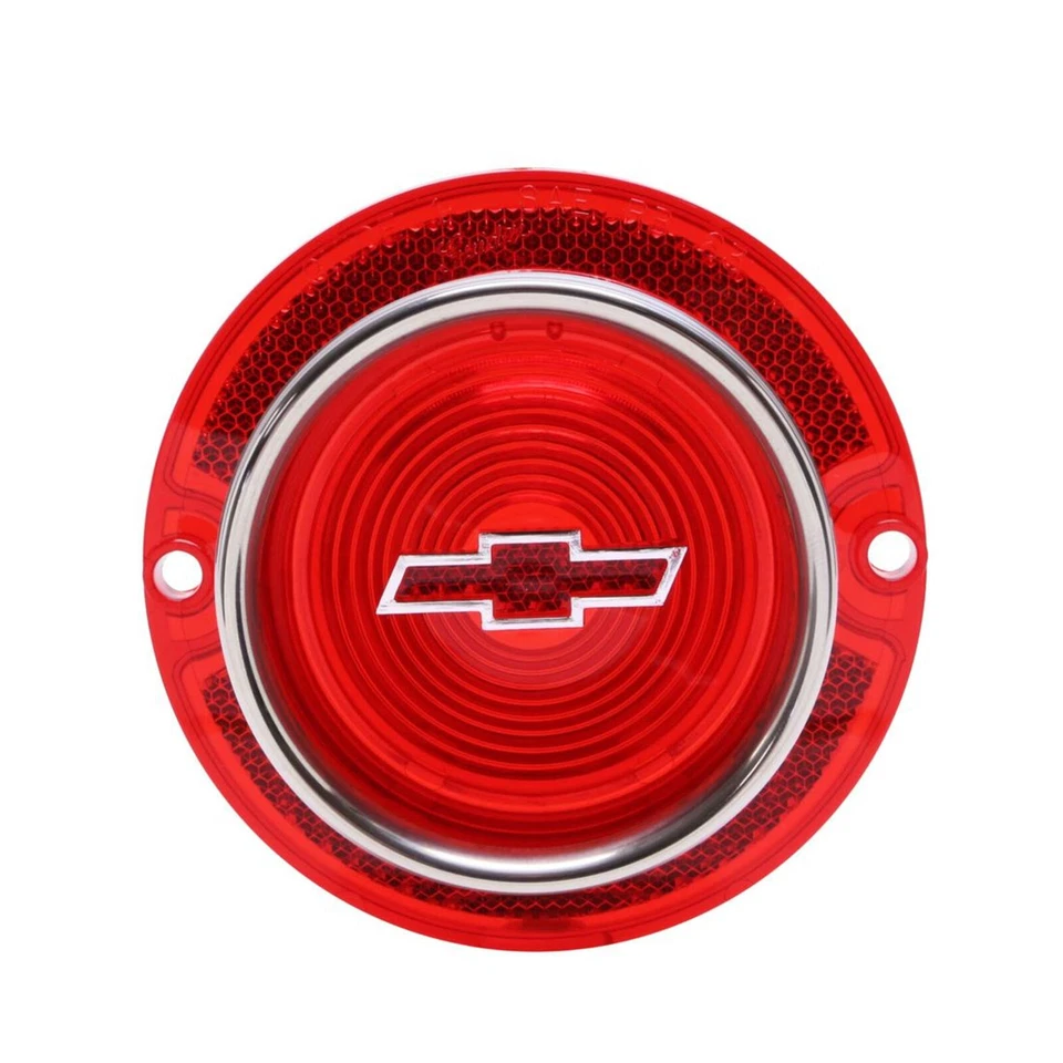 1963 CHEVROLET BEL AIR IMPALA RED TAIL LIGHT LENS W/ RED BOWTIE & TRIM - Image 1 of 1