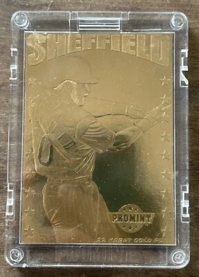 Gary Sheffield 22K Gold Foil ProMint Card #000010 Low Serial Number MLB Star - Image 1 of 4