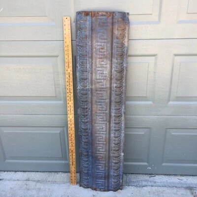 Estanho de teto antigo - Estanho Cornija - Salvamento arquitetônico #3 - Estanho vitoriano  - Imagem 1 de 4