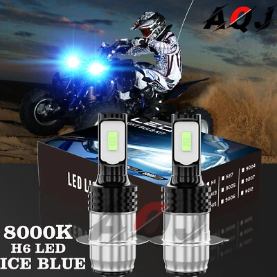 2x blue LED bulbs For Honda ATV 1997 TRX200D AN FOURTRAX 200 TYPE II Headlight Foto 1 de 4