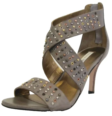 Tacones Cynthia Vincent "Reid" Gris Oliva Marrón Talla 5.5 Foto 1 de 4