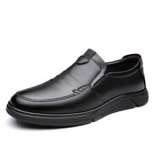 Men's Slip On Loafers Leisure Leather Round Toe Shoes Office Outdoor Driving New