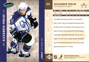 Alexander Frolov Signed 2005 Parkhurst #221 Card Los Angeles Kings Auto AU