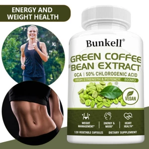 Green Coffee Bean Extract Capsules, Relieving Stress Balance mood, Heart Health - Bild 1 von 13