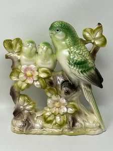Vintage Norleans Japanese Ceramic Birds, Parrots, Mid Century, MCM, Parakeets - Picture 1 of 13